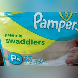 👛 (ANY 2/$15) Pampers Preemie Swaddlers Diapers 27 Count